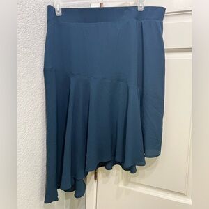 Torrid NWT asymmetrical lined blue skirt
